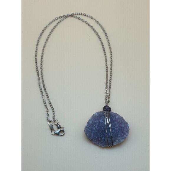 Amethyst Necklace - 20" chain - Picture 1 of 4